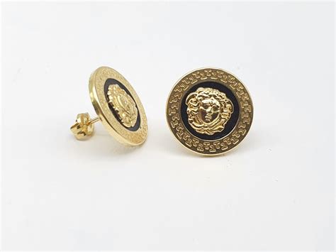 pendientes versace oro 18k|Versace Pendientes Mujer .